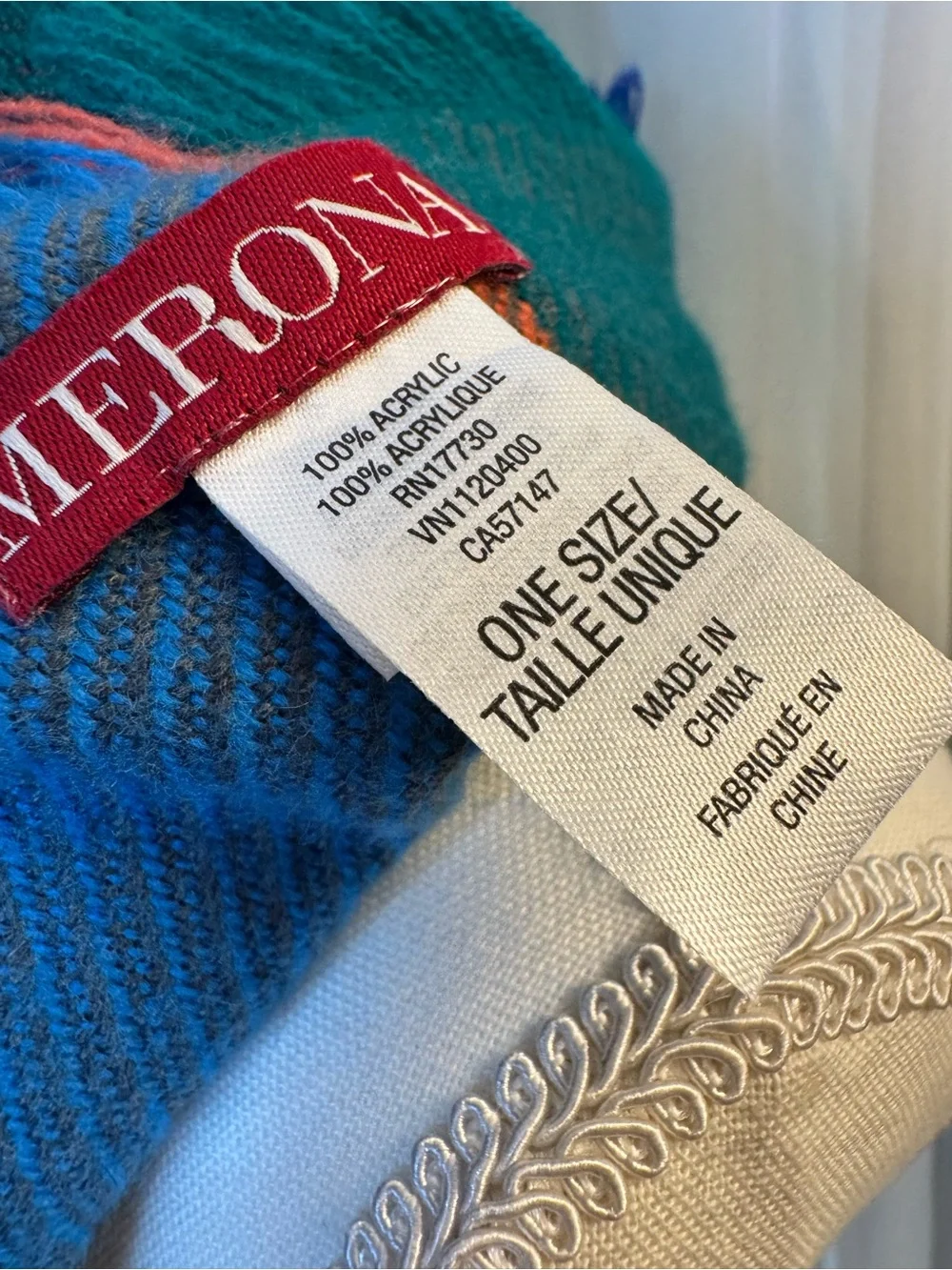Merona Oversized Plaid Blanket Scarf Wrap Blue Red Green 78x30